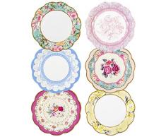 Talking Tables Petites Assiettes en Papier Jetables Vintage a Motif Floral Ideal pour Fetes