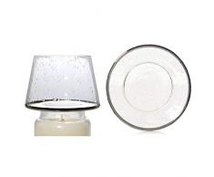 Yankee Candle Kensington Abat-jour et assiette en verre Transparent Large