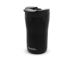 Aladdin Latte Leak-Lockâ¢ Stainless Steel Mug 0.25L Matt Black â Ãtanche | Isotherme | Convient Ã la Plupart des Machines Ã cafÃ© | sans BPA | Passe au Lave-Vaisselle