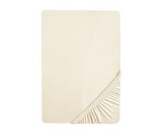 Castell 77113/555/041 Drap Housse en Jersey Stretch pour un Lit Nature 140 x 200 cm Ã 160 x 200 cm