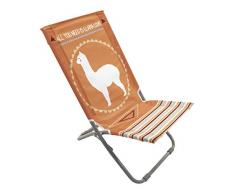 zaska ZK50334U Chaise Pliante pour Adulte en métal et Tissu modèle Lama, Multicolore, 75H x 49 x 74 cm