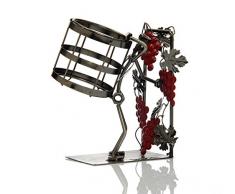 LUDI-VIN Porte Bouteille MÃ©tal Vendangeur