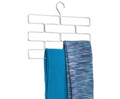 InterDesign Trio cintre pour leggings, rangement suspendu en mÃ©tal pour Ã©charpes et cravates, porte-foulards, argentÃ©