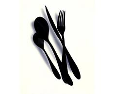 Mepra 111N22024 Ménagère de 24 Pièces Couverts Uno Noir