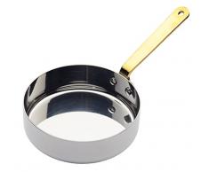Kitchen Craft Masterclass MCMFP10 Mini Marmite Professionnelle en Acier Inoxydable, Argent/Laiton, 10 cm (4)