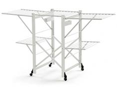 Arredamenti Italia 600 GABBIANO Etendoir Extensible Pliable HÃªtre Massif Blanc LaquÃ© 175 x 105 x 67 cm