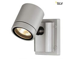 applique murale - ronde - gu10-50 w - slv new myra wall - gris argent