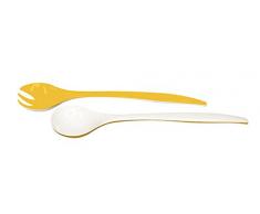 Zak! designs 1752-0420 Duo Couverts à salade, Jaune/Blanc