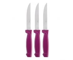 Pradel Heritage 517358 lot de 3 Couteaux Steak, Acier Inoxydable, Bleu, 4,5 x 21 x 2,5 cm