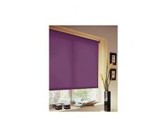 MADECOSTORE Store Enrouleur Tamisant Tissu Uni Prune - L94 x H190cm - Avec perçage