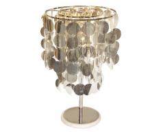 Naeve Leuchten 336559 Lampe de table, Métal, E14, 40 W, Chromé/argenté