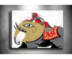 Bonamaison Peinture sur toile, multicolore, 50 x 70 cm - ConÃ§u et fabriquÃ© en Turquie