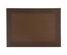 Levivo SET108505F Set de table en textile facile dentretien, lot deÂ 4, Fabric, Marron, 30 x 50 x 0,3 cm