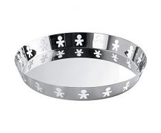 Alessi Akk12 Girotondo Plateau Rond avec Bord Ajouré en Acier Inoxydable 18/10 Brillant