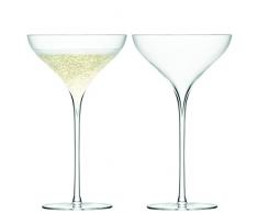 LSA International Verre de vin Savoy (Lot de 2), Verre, Claire, Champagne Saucer 250ml Clear, Set of 2
