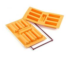 Silikomart 26.114.76.0063 SF114 Moule Forme Marseillaise 7 Cavités Silicone Orange