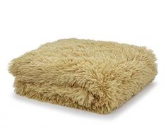 Catherine Lansfield Cuddly Housse de Coussin, Polyester, Ocre, 45 x 45 cm