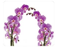 WENKO 2712917500 Plaque multi Fleurs dorchidées - pour plaques de cuisson vitrocéramiques, planche à découper, Verre trempé, 56 x 0.5 x 50 cm, Multicolore