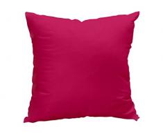 Soleil docre Coussin dÃ©houssable 60x60 cm Alix Framboise, Polyester, Rose, 60 x 60 cm