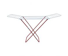 MSV 130031 Etendoir Ã Ailes, Acier Verni, Blanc/Rouge