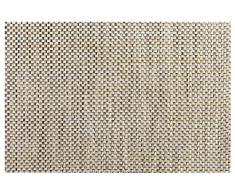 ASA 78044076 Set de Table BordÃ©, MatÃ©riel SynthÃ©tique, Nature/Gris, 9x12x16 cm