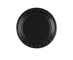 Amscan International Assiettes Noir de jais 17,7 cm