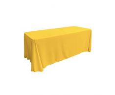 La Nappe Rectangulaire en Lin Polyester en Popeline, Polyester, Yellow Dark, 228.6 x 335.3 x 0.04 cm