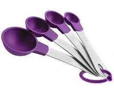 Ibili 736800 Lot de 4 Cuillères à Mesurer Nylon/Inox