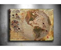 Bonamaison Peinture sur toile, multicolore, 70 x 100 cm - Conçu et fabriqué en Turquie