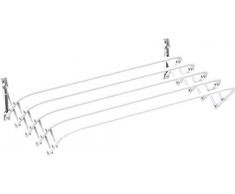 Gimi Brio Super 120 Étendoir Mural en Acier, 6 m détendage