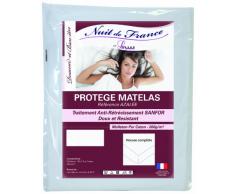 Nuit de France 329414 80/200 Protège Matelas Coton Blanc 200 x 80 x 1 cm