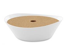 Berghoff 3700431 Plat Creux avec Couvercle, Porcelaine Vernie, Blanc, 28 x 27 x 9 cm