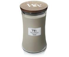 WoodWick grande bougie parfumÃ©e en jarre avec mÃ¨che qui crÃ©pite, Au coin du feu, Temps de combustion jusquÃ 130 heures
