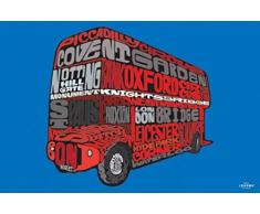 1art1 Londres Poster - Visitez Londres, Stations à Voir (91 x 61 cm)