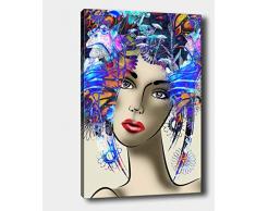 Bonamaison Peinture sur toile, multicolore, 50 x 70 cm - Conçu et fabriqué en Turquie