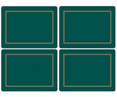 Portmeirion Home & Gifts Pimpernel Lot de 4 Sets de Table en MDF avec Dos en liÃ¨ge Vert Ã©meraude 40,1 x 29,8 cm