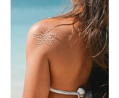 Swarovski Elements Papillon autocollants pour boîte de tablette mobile mallette pour ordinateur portable cadeau, toute surface lisse, bling brillant éclat mariage fête décoration Sticker Blanc 3,9x 2,5cm lot de 2