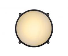 Lucide 14810/26/36 Hublot LED Applique Murale Extérieur, Aluminium, intégré, 26 W, Anthracite, 24,5 x 24,5 x 8 cm