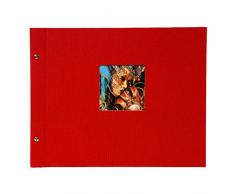 Goldbuch Album Photo Ã vis Bella Vista - avec dÃ©coupe pour fenÃªtre, Carton, Rouge, 39 x 31 cm