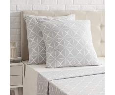 AmazonBasics Taie dâoreiller en satin - 80 x 80 cm x 2, Gris quartz