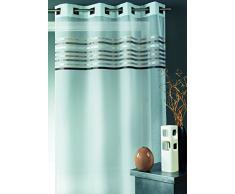 HomeMaison HM691348862 Rideau Voilage Ãtamine Parement Tissé dans le Haut Taupe