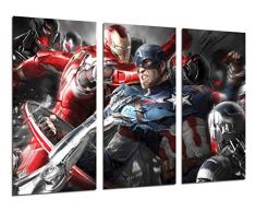 Tableau Moderne Photographique, Impression sur bois, Super-héros, Amérique, Iron Man, 97 x 62 cm, ref. 26300