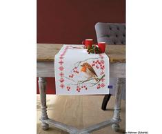 Vervaco Kit Chemin de Table aida Rouge-Gorge