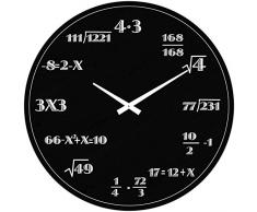 Poster Boutique vm15Â a6178Â Horloge Murale, Verre, Noir, 38Â x 38Â x 3Â cm