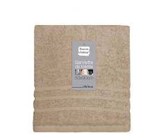 douceur dintérieur serviette de toilette 50x90 cm eponge vitamine taupe