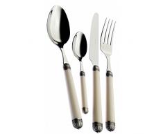 Casa Bugatti DOBA-S2850 DORICO Crème Enemble de couverts, 24 pièces