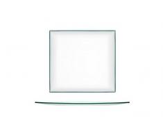 H&H Transparent, Assiette CarrÃ©e, 20 cm, Verre, 1 PiÃ¨ces