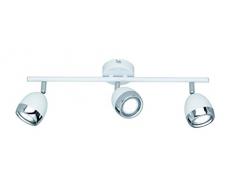 Reality leuchten spot lED gU10 3 x 3 w 230 lm 3000 k blanc 45 cm r82103101 laqué/chrome