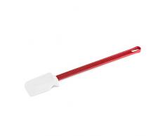 Thermohauser 8300037138 Grattoir Ã manche en silicone avec spatule et manche rouge en nylon Blanc 42,0 x 7 cm