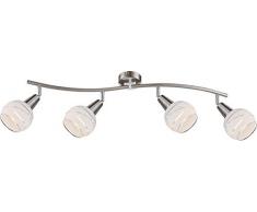 Globo 54341-4 Elliott Plafonnier E14 Nickel mat